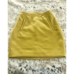 J. Crew Yellow Wool Skirt